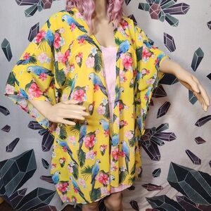 Soft Surroundings Tropical Yellow Kimono